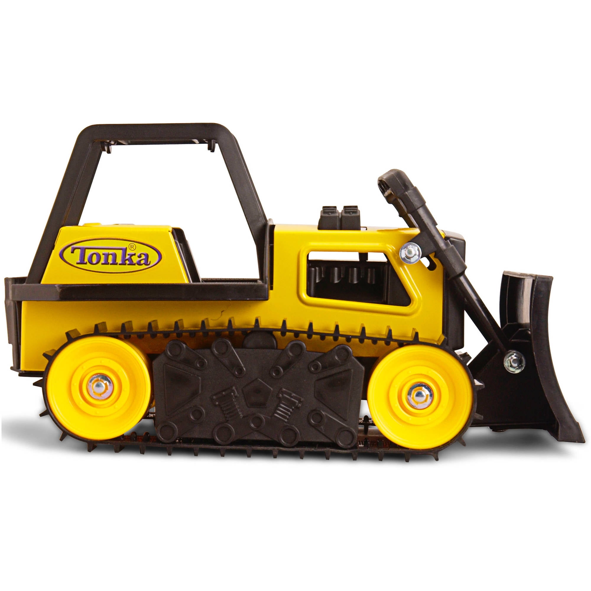 Tonka Classic Steel Bulldozer Vehicle Yellow Ride Outside Construction kid toys 