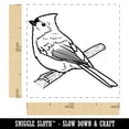 thumbnail image 2 of Perky Tufted Titmouse Bird Self-Inking Rubber Stamp Ink Stamper - Sky Blue Ink - Small 1 Inch, 2 of 7