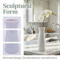 thumbnail image 2 of Unique Bargains Crystal Floral Slim Bloom Vase for Blossoms Grey 2.8"L x 2.8"W x 7.9"H, 2 of 7