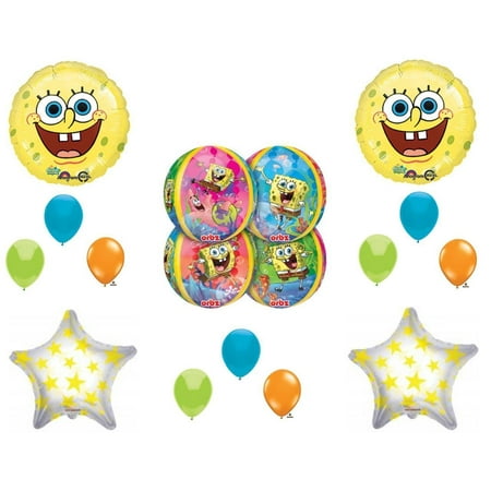 NEW Spongebob Squarepants Orbz Happy Birthday balloons Decorations Supplies
