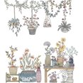 thumbnail image 5 of Wabjtam Removable Watercolor Hanging Potted Wall Stickers Flower Pots Wall Decals Colorful Plants Wall Sticker Nature Floral Pendant Wall Decal Art Mu, 5 of 5
