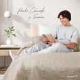 thumbnail image 3 of Colcha Dreamlab Moneda Capitonada Ultra Suave Beige para Cama Queen Size, 3 of 8