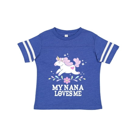 

Inktastic My Nana Loves Me Unicorn Gift Toddler Toddler Girl T-Shirt