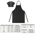 thumbnail image 2 of TOPTIE Kids Apron and Chef Hat Set, Adjustable Cotton Child Cooking Kitchen Apron, S-XXL-Black-M, 2 of 8