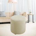 thumbnail image 4 of Stretch Ottoman Slipcovers  Ottoman Covers Removable Footstool Covers Storage Ottoman for Living Room - White, 4 of 6