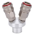 thumbnail image 2 of Conector rápido, conector de 2 vías Conector de vía de acoplador rápido cromado Diseño de próxima generación NikouMX herramienta, 2 of 8