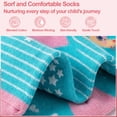 thumbnail image 3 of Toddler Grip Socks Non Slip Toddler Socks 12 Pairs Girls Ankle Socks with Grippers for 1-7 Years Girls Children(03 Flower Style,1-3T), 3 of 7