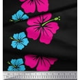 thumbnail image 2 of Soimoi Black Rayon Fabric Floral Print Sewing Fabric Yard 56 Inch Wide, 2 of 3