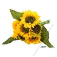 thumbnail image 6 of Shenmeida 1Pc 7 Heads Artificial Silk Sunflowers Long Stem Fake Sunflowers Bouquet Large Sunflowers Decor for Home Hotel Office Wedding Party Garden, 6 of 7