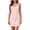 Pink, variant on Women's Sleeveless Spaghetti Strap Tank Dress, Scoop Neck Mini Casual Loose Flowy A-Line Slip Dress, Soft Stretchy Summer Nightgown for Home Use