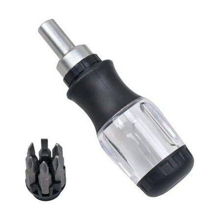 XD14020 6 in 1 Stubby Ratcheting MultiBit Screwdriver - pack of 6