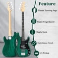 thumbnail image 3 of Ktaxon 46" Electric Bass Guitar Kit with 20W Amplifier, P Bass Style, 4 String, Transparent Green, 3 of 8