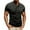Black Short Sleeve for Men, variant on Men's Short Sleeve Stand Collar Top Multi-Button Closure Form-Fitting Fabric Comfortable Casual Daily Wear Army Green XXL