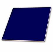 3dRose Navy Blue - Ceramic Tile, 12-inch