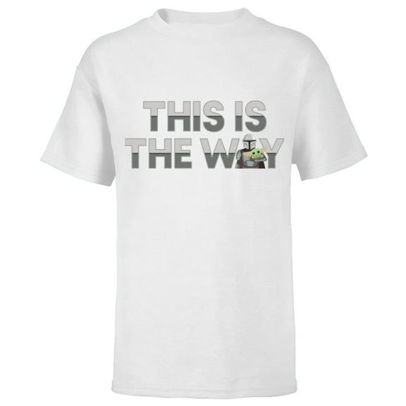 Star Wars The Mandalorian Mando & the Child This Is The Way - Short Sleeve T-Shirt for Kids - Customized-White