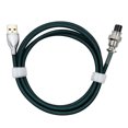 thumbnail image 4 of Cable De Aviador Cable USB-C con conector de aviador para teclado mecánico en espiral 2 en 1 (verde militar), 4 of 7