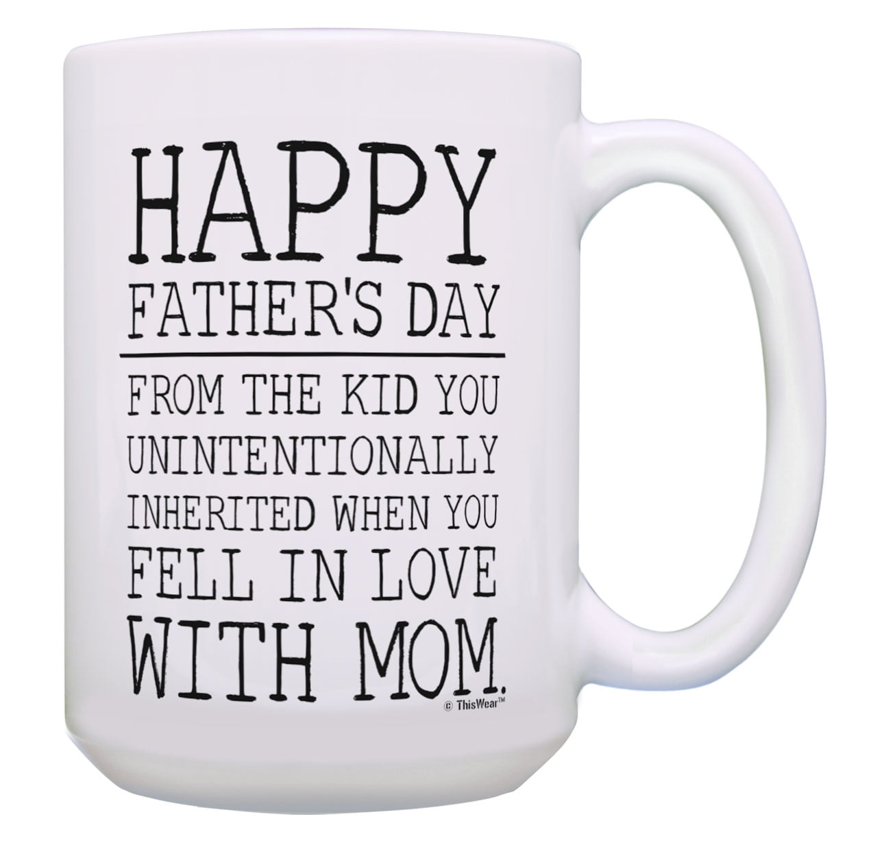 Happy Father's Day 11 oz Ceramic Coffee Mug Black with Gift Box 