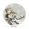 thumbnail image 3 of RuiJiao Christmas Snowman Round Placemats, Multicolor Polyester Insulated Table Mats for Holiday Kitchen Decor, 3 of 8