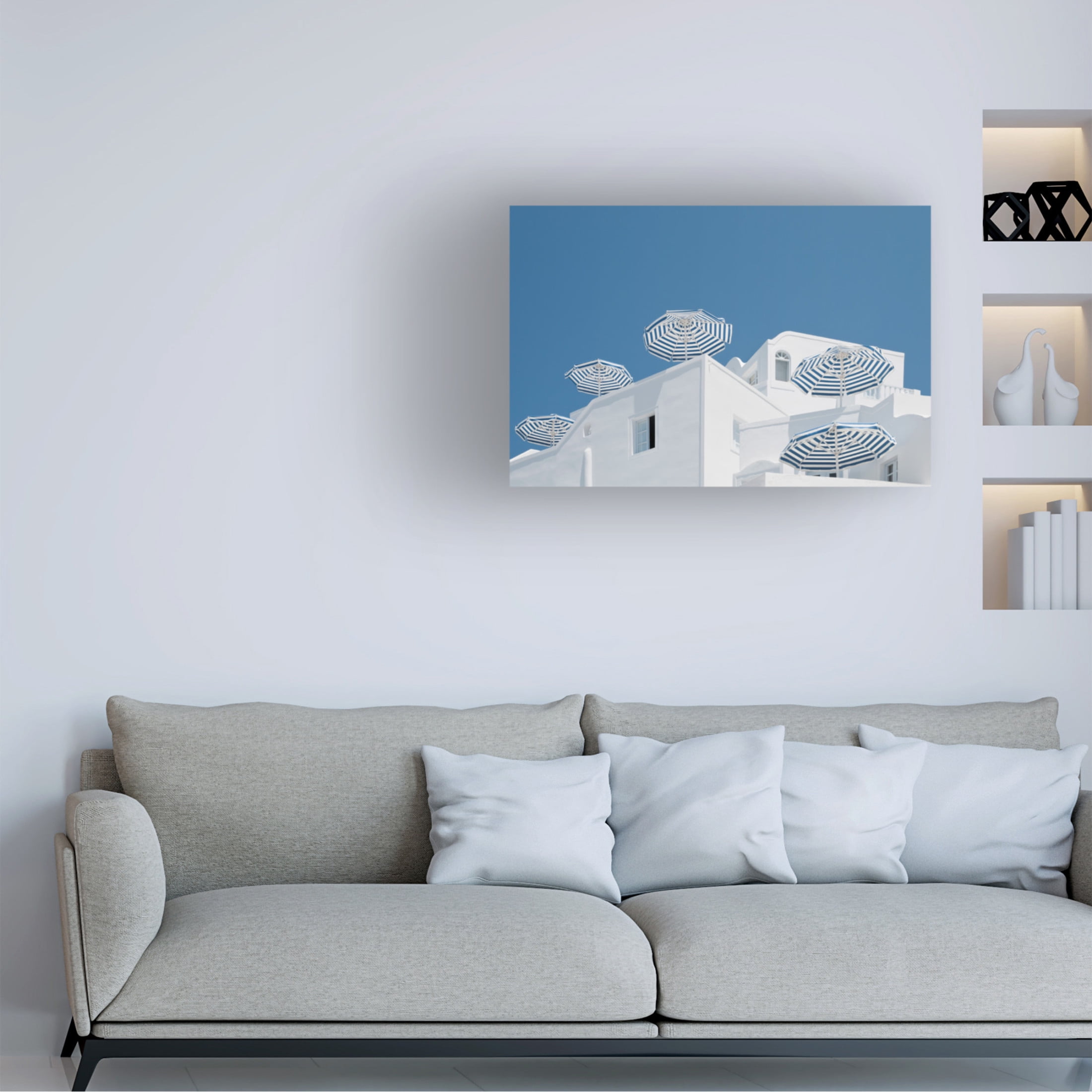 Trademark Fine Art Linda Wride Blue and white Canvas Wall Art