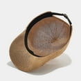 thumbnail image 6 of MKKAS Women's Straw Baseball Cap Hat Natural Beachy Bohemian Woven Paper Straw Breathable Adjustable Hat for Summer Sun Protection, Khaki, Baseball Cap Hat, Women's, Straw, 6 of 7