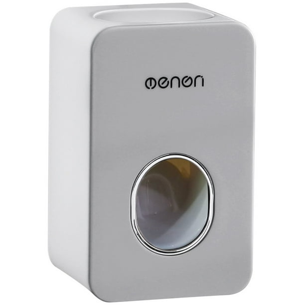 Cateissary Dispensador automático de de dientes, exprimidor de de dientes de montaje en pared, exprimidor de de dientes adhesivo sin rastro a Juegos de accesorios de baño