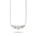 thumbnail image 1 of Ivory | .925 Sterling Silver | Firefly Glass Infinity Clasp Necklace, 1 of 12