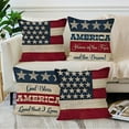 thumbnail image 4 of Independence Day Pillowcase 18x18 Inches 1PC, 4th of July Patriotic USA Flag Throw Pillow Cover, Memorial Day Farmhouse Decor Cushion Case for Couch Sofa Home&nbsp;Outdoor, 4 of 7