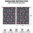 thumbnail image 2 of Floral Blackout Curtains 42x54 Inch 2 Panels, Rod Pocket Drapes for Bedroom and Living Room with Soft Botanical Print, 2 of 2