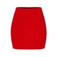 thumbnail image 4 of Gbsyewxs Womens Skirts Mini High Waist Pencil Skirt Solid Color Slim Casual Summer Women'S Skirts Red, 4 of 6
