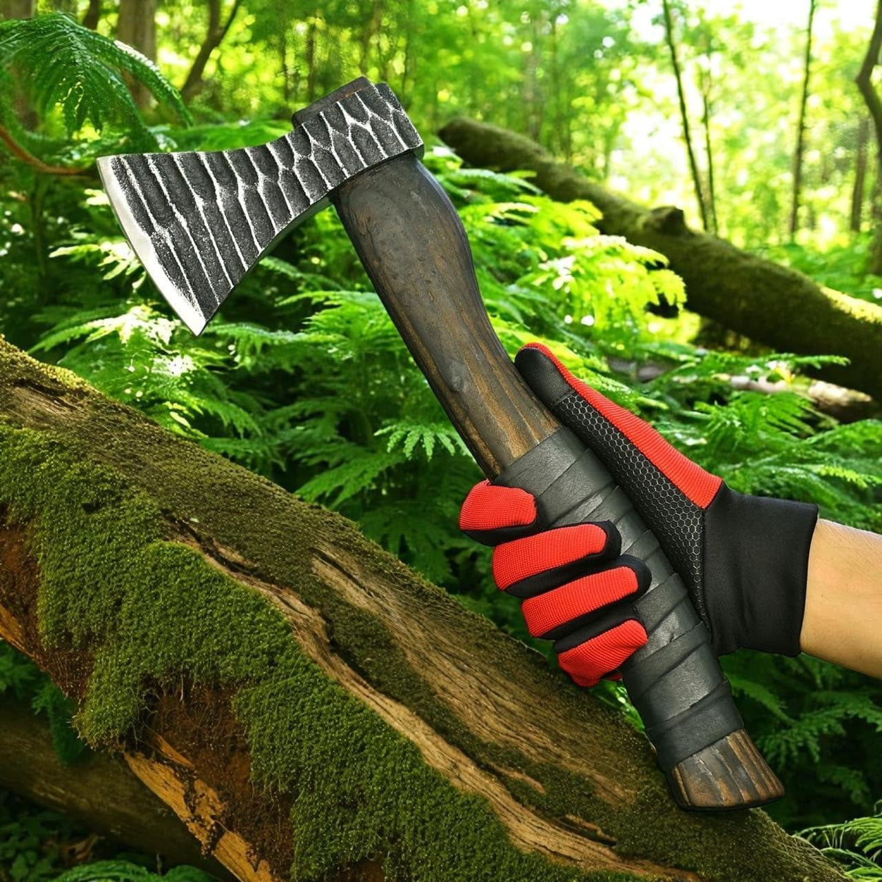 Custom Handmade Gift Forged Carbon Steel Axe with Rose Wood (AX-7003)