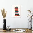 thumbnail image 2 of Elephant Stock Read More Book Stack Wall Art - Vertical Canvas Wall Art - Living Room Wall Decor - Pop Culture Canvas - Orange And Black Decor - 8" x 12", 2 of 8
