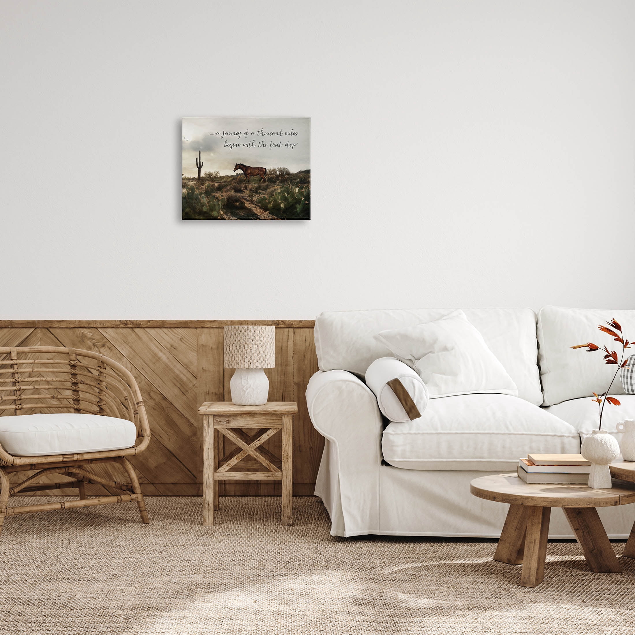Journey Begins With First Step Scenery Animals & Insects Graphic Art Gallery Wrapped Canvas Print Wall Art