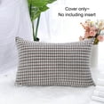 thumbnail image 5 of REGALWOVEN Shell Velvet Throw Pillowcase Corn Striped Cushion Cover, 12"x18" Grey, 5 of 8