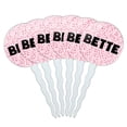 thumbnail image 1 of Bette Cupcake Picks Toppers - Set of 6 - Pink Speckles, 1 of 1