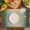 thumbnail image 4 of Green Ombre Placemats Set of 4, Modern Yellow Gradient Farmhouse Art Placemats for Dining Table, Place Mats for Kitchen Tabletop, Waterproof Wipeable Dining Table Mats Set, 4 of 9