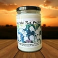 thumbnail image 1 of Lily of The Valley Vegan Coconut Soy 12 oz/ 355 ml Candle Hand-poured, Eco-friendly, Clean Burning, Floral Wood Wick, 1 of 5
