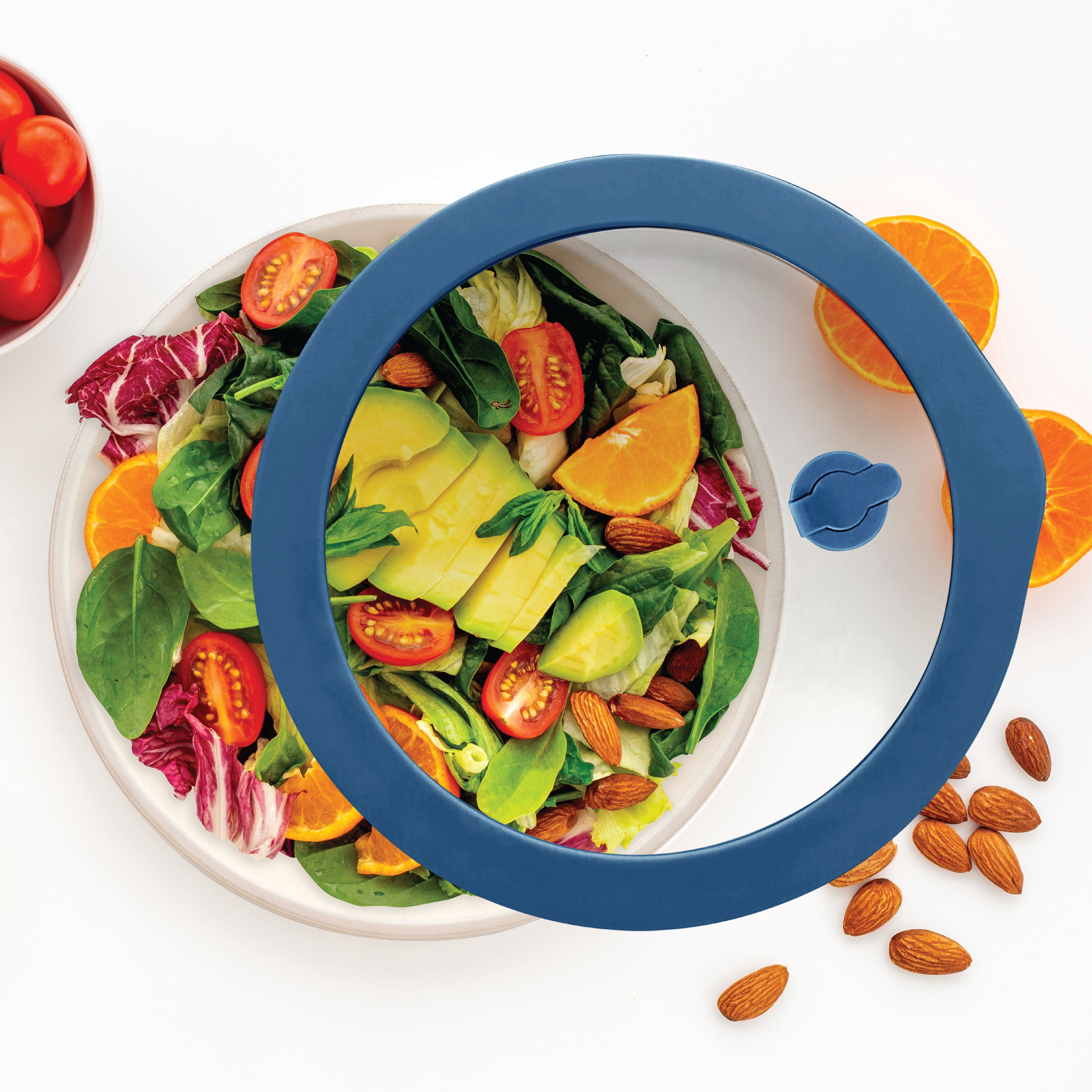 (2 pack) Just Cook Ceramic Glass 7-Cup Round Food Storage Container for Meal Prep and Lunches, Large
