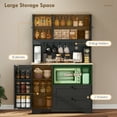 thumbnail image 4 of HOMCOM 64" Kitchen Pantry Cabinet, Kitchen Hutch with 3 Cabinets, 2 Drawers, 4 of 10