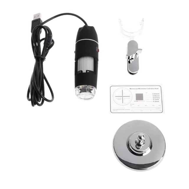 Riwesomey Microscopio Digital USB 1000X aumento con cámara y 8 LED enfoque Manual USB 2,0 para WIN XP/para VISTA/para WIN7 Pantallas optoelectrónicas 1600X Riwesomey TO005337-02