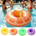 thumbnail image 7 of Summercome Inflatable Drink Holder, Drink Floaties for Pool, Pool Drink Floats for Hawaii Themed Pool Parties Cute Orange Inflatable Cup Holders Coasters, 7 of 7