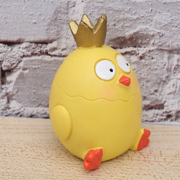 OUNONA  Chicken Prince Doll Yellow Ornament Cake Decorating Accessory Baby