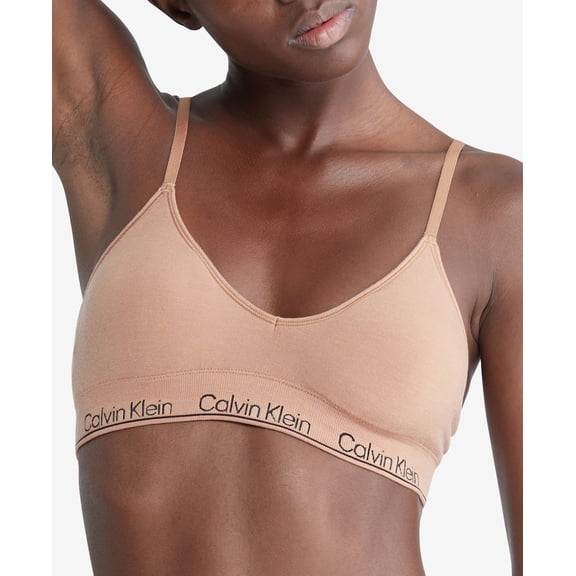 Calvin Klein SANDALWOOD Seamless Light Lined Triangle Bra, US Large (12-14)