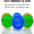 thumbnail image 2 of BESTSKY Squeaky Balls for Pet Small Puppy, 6 Pack TPR Fetch Spike Balls for Dogs, Rubber 6 Pack Bright Colors Chew Teething Dog Toys, for Clean Teeth and Training, for Puppy Chew and Teething, 2 of 7