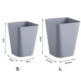 thumbnail image 5 of Hadanceo Rubbish Bin Large Opening No Lid Strong Loading Simple Style Square Kitchen Bathroom Living Room Striped Trash Can for Car, 5 of 8