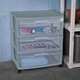 thumbnail image 3 of Sterilite Wide 3 Drawer Cart-  Aqua, 3 of 3