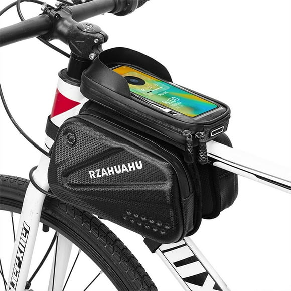 RZAHUAHU Waterproof Reflective Road MTB Bike Bags Top Tube Touch Screen Case Bag