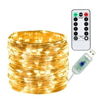 Christmas Fairy Lights 66FT 200 LED String Lights Plug in String Lights for Wedding Birthday Party Bedroom Decor (Warm White)
