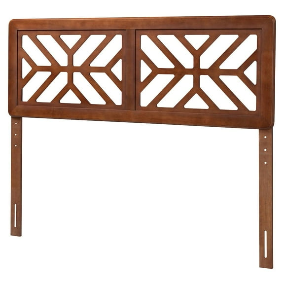 Baxton Studio Kalare Wood Headboard with Geometric Cutout Design Full