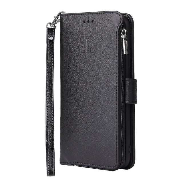 Funda tipo cartera para iPhone 6 Plus y 6s Plus con cordón y tarjetero de piel sintética