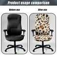 thumbnail image 4 of FKELYI Anti-Dust Office Chair Cover Vintage Star Cow Print Stretch Fabric Computer Chair Slipcover for Armchair Swivel Boss Chair Protector for Home Office Decoration, Small, 4 of 6